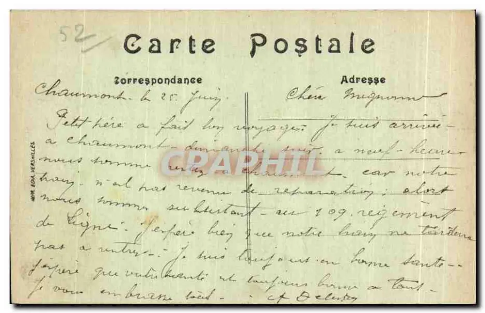 Chaumont — O Viaduto (Altura 53 m., comprimento 654 m.) e a Vale Saint-Roch — LL. - Verso