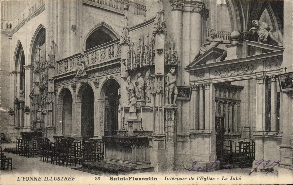 Saint-Florentin — Innenansicht der Kirche — Der Jubé — L'Yonne Illustrée n°23 - Vorderseite