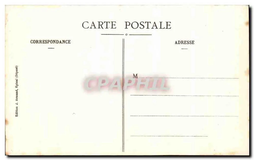 Château d'Épinal — Eiche getroffen von einer deutschen Granate — Edition J. Armand, Épinal - Rückseite