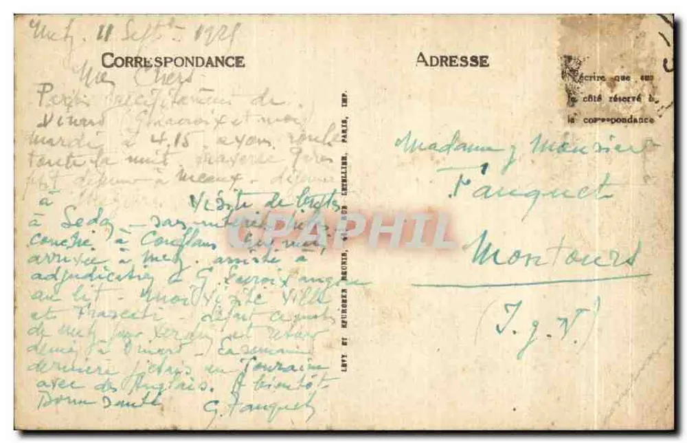 METZ — Ausblick vom Fort Bellecroix — LL — Edition Muas Fils, 20 Ms. Avenue Garpenheise, Metz - Rückseite