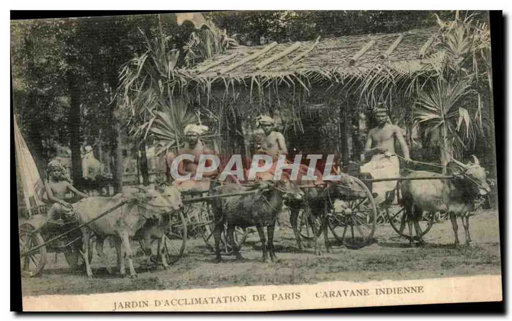Jardín de Acclimatación de París — Caravana Indiana — editor no visible - Anverso