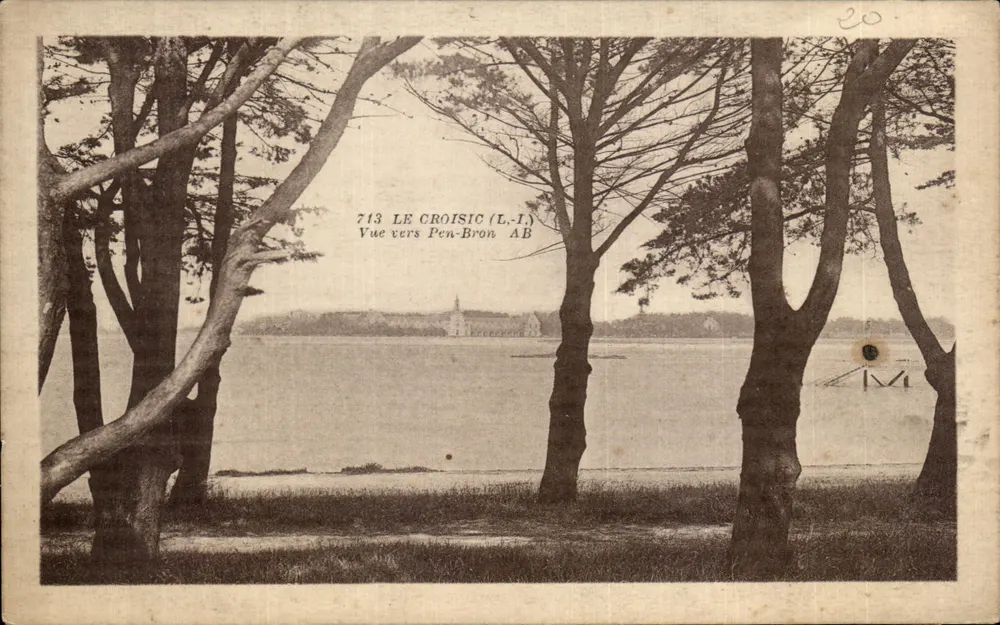 Le Croisic (L.-I.) — Vista para Pen-Bron AB — editor desconhecido, n° 713 - Frente