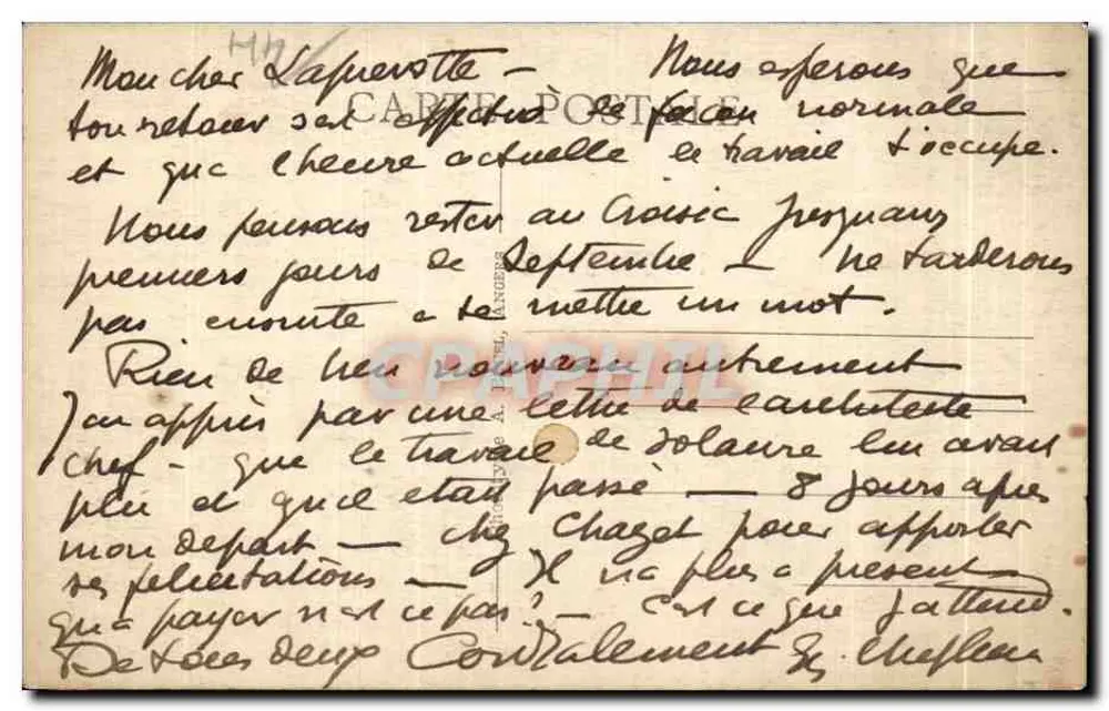 Le Croisic (L.-I.) — Vista para Pen-Bron AB — editor desconhecido, n° 713 - Verso