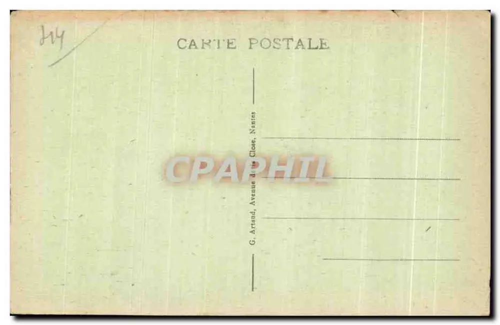 Le Croisic — Établissement marin de Pen-Bron — G. Artaud, Nantes - Verso