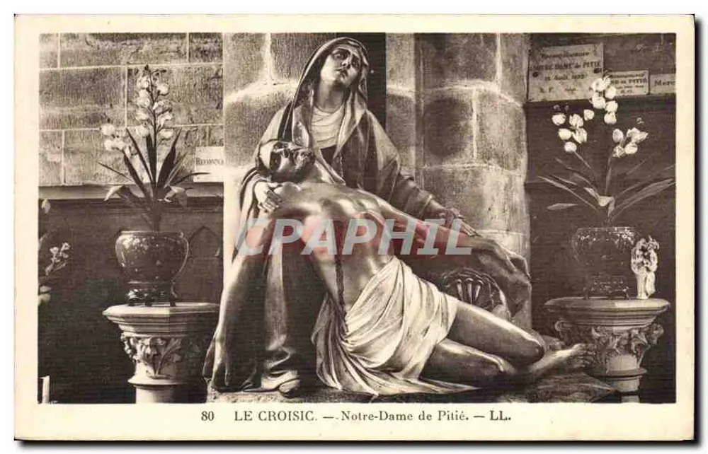 Le Croisic — Nossa Senhora da Piedade — LL. — Editor: L. L. (n° 80) - Frente