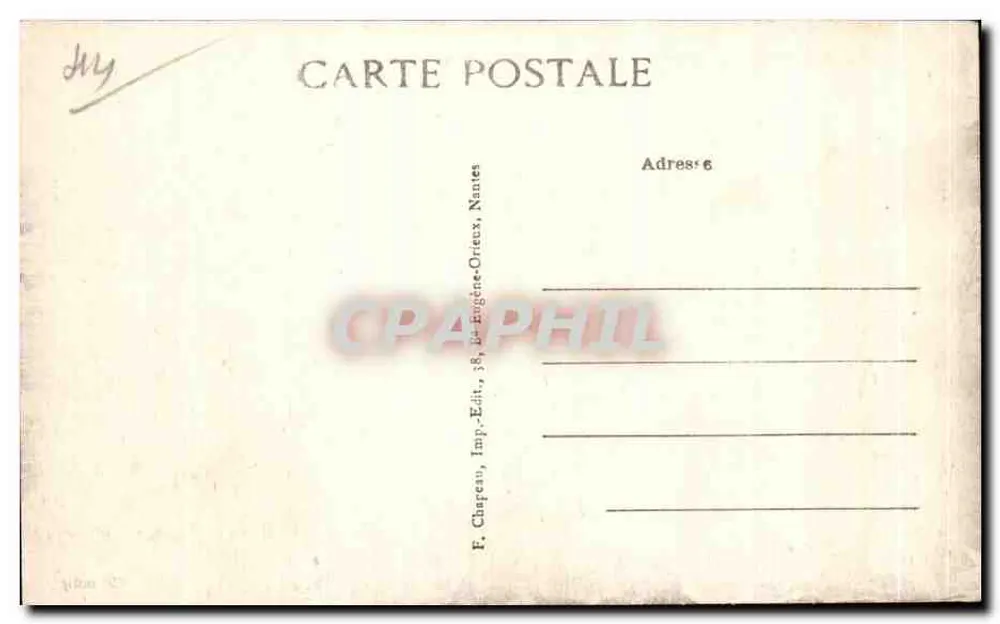 Le Croisic (Loire-Inf.) — Die Grande Côte in Richtung Batz, Flut — F. Chapeau, Nantes - Rückseite