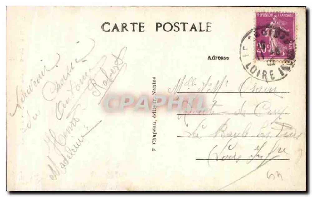 Le Croisic (Loire-Inf.) — Punta di Falaise — F. Chapeau, Nantes - Verso