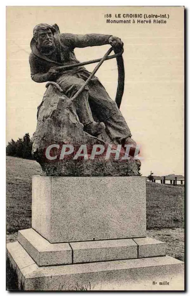 Monumento a Hervé Rielle — Le Croisic (Loire-Inf.) — F. Chapeau, Imp. Edit., 38, Bd Eugène-Oriol, Nantes - Frente