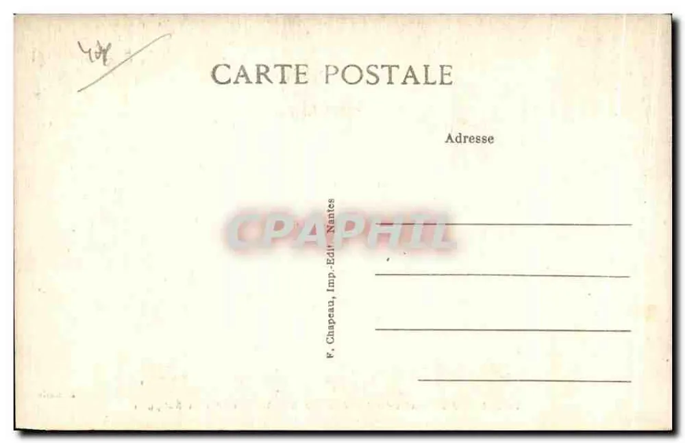 Le Croisic (Loire-Inf.) — À la Grande Côte — Le Trou du Korrigán — F. Chapeau, Imp. Édit. Nantes, n° 254 - Rückseite
