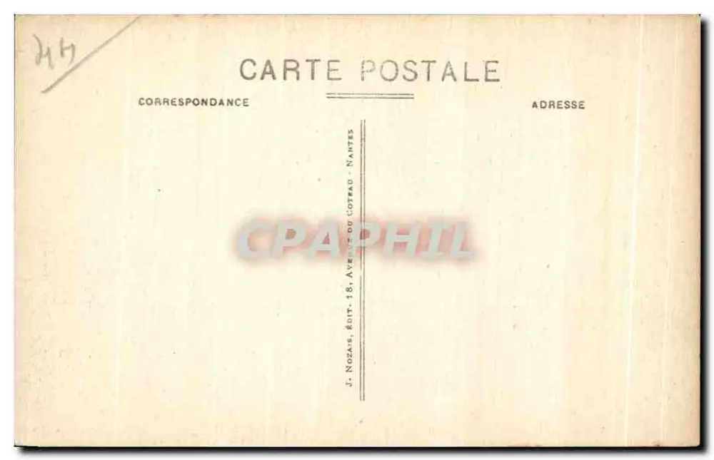 O Mont-Esprit — vista do castelo fortificado em Le Croisic (Loire-Inférieure) — J. Nozais, editor, n° 74 - Verso