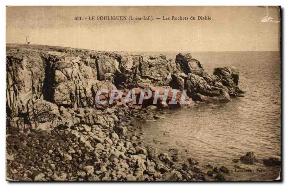Le Pouliguen (Loire-Inf.) — Die Teufelsfelsen — Verlag: Division Lamecœur, Paris - Vorderseite