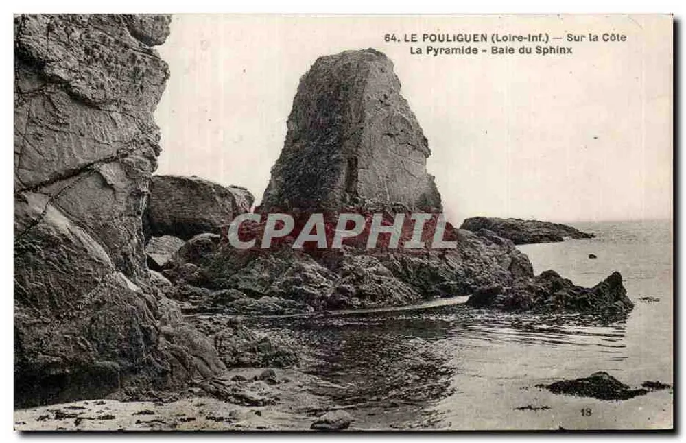 Le Pouliguen (Loire-Inf.) — An der Küste der Pyramide — Bale du Sphinx - Vorderseite