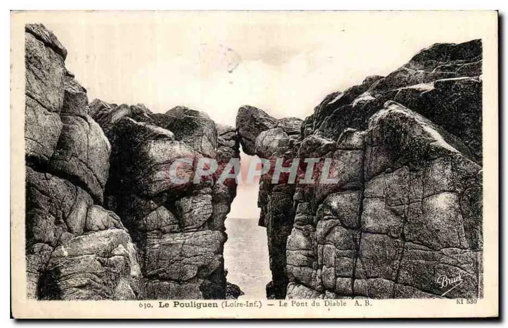 Le Pouliguen (Loire-Inf.) — Der Teufelsbrücke — A.B. Brueil, n° 630 - Vorderseite