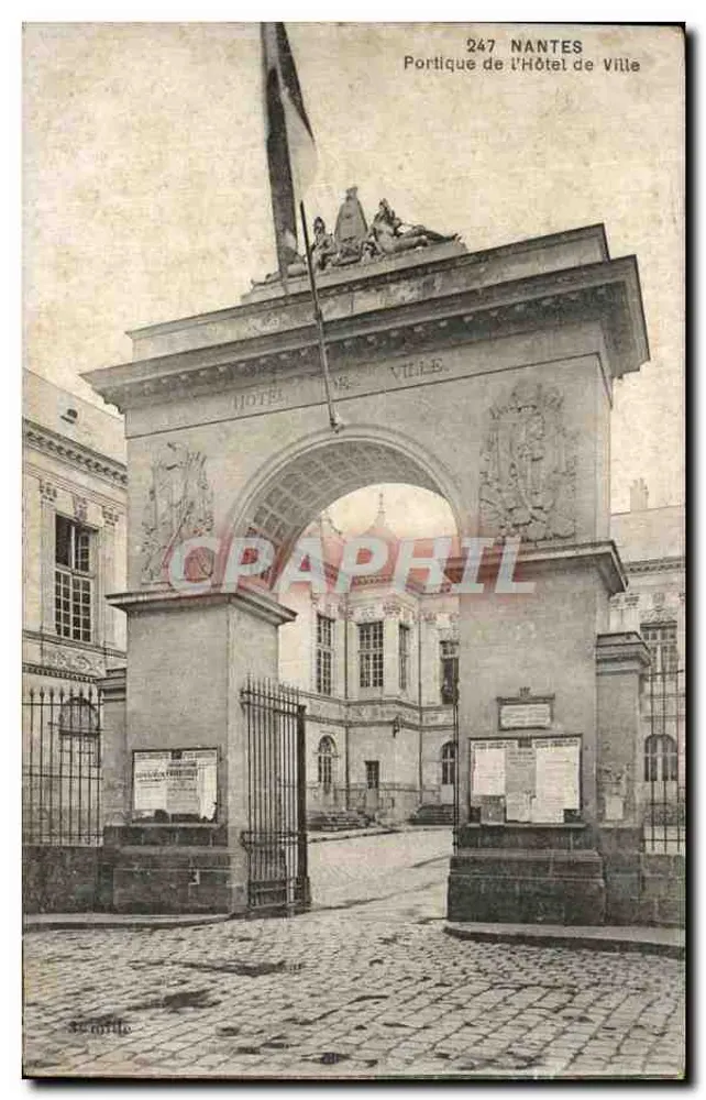 Portal des Rathauses — Nantes — Verlag S. Caille, n° 247 - Vorderseite