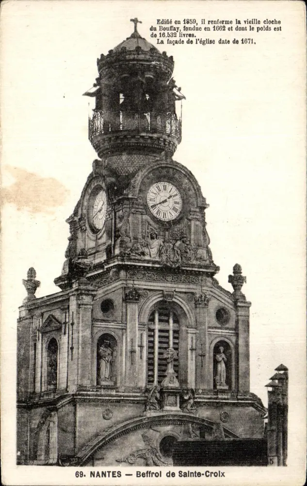 NANTES — Beffroi de Sainte-Croix — F. Chapeau, Nantes, n°69 - Frente