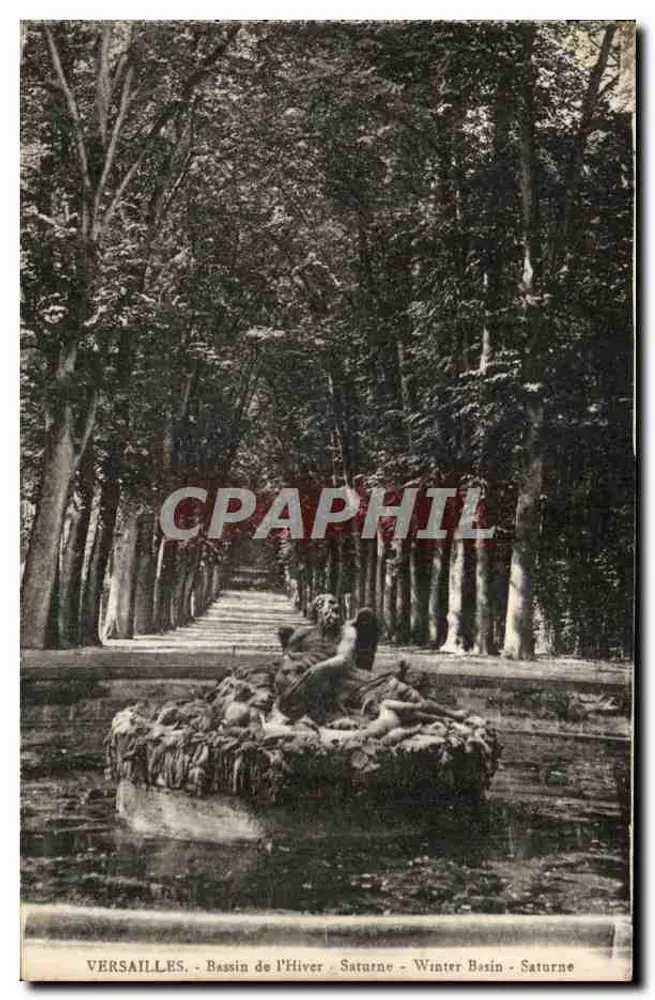 Versailles - O Bassin de l'Hiver - Saturne - Frente