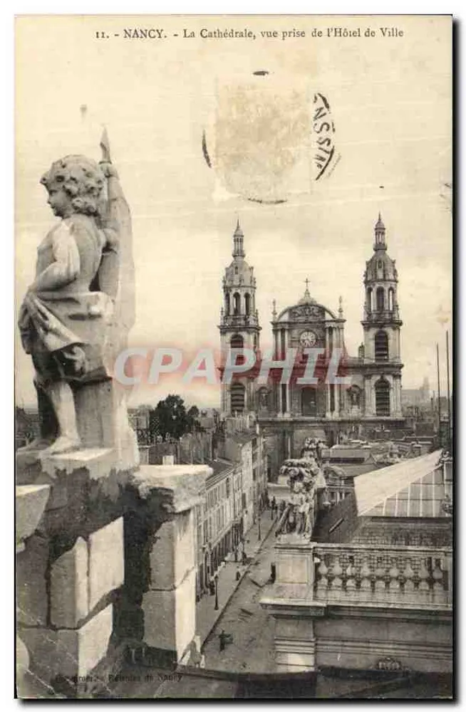 NANCY — Die Kathedrale, Ansicht vom Rathaus — Éditions de Nancy - Vorderseite