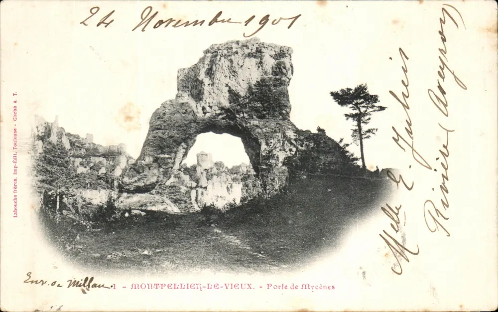 Montpellier-le-Vieux — Tor von Mykene — Labouche Frères, Toulouse - Vorderseite