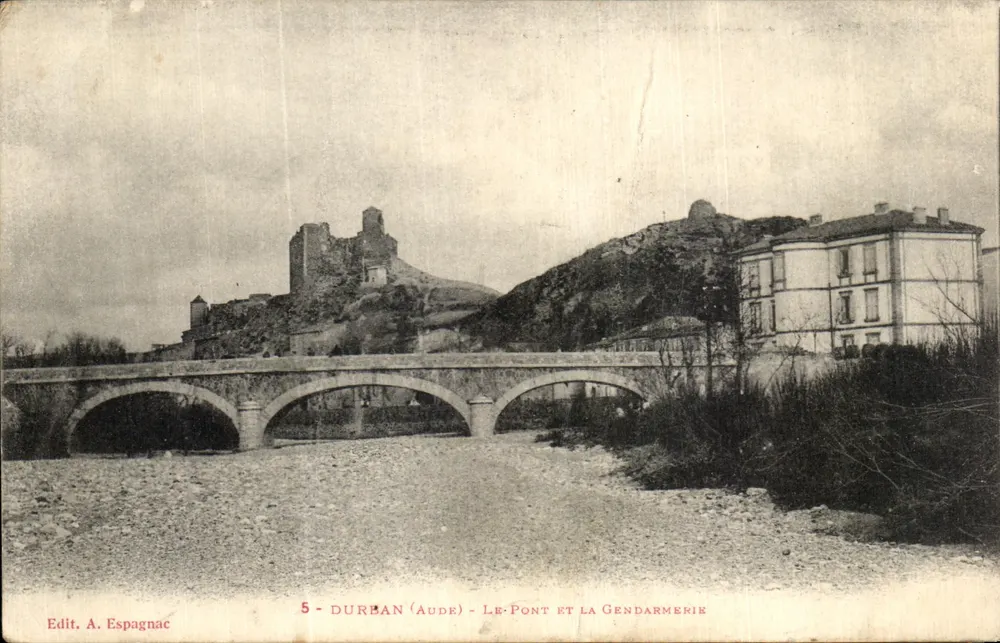 Durbán (Aude) — Der Brücke und die Gendarmerie — Edit. A. Espagnac, n°5 - Vorderseite