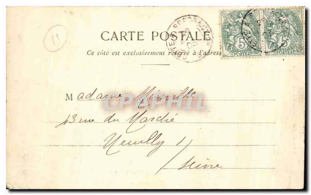 Carcassonne — O Palácio de Justiça — Livraria P. Abadie, 36, rue de la Gare - Verso