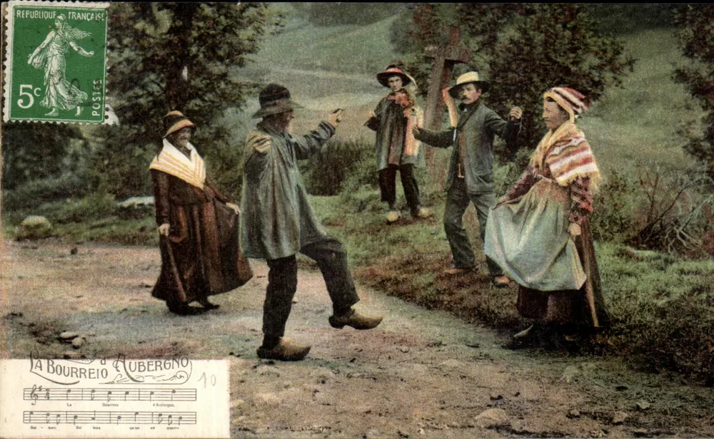 Taniec folklorystyczny w Aubergno — La Bourreio — wydawca La Bourreio, nr 10 - Awers