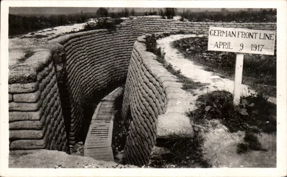 Deutsche Schützengräben der Frontlinie — Vimy Ridge — Edition Fauel & Béthune, Nr. 62 - Vorderseite