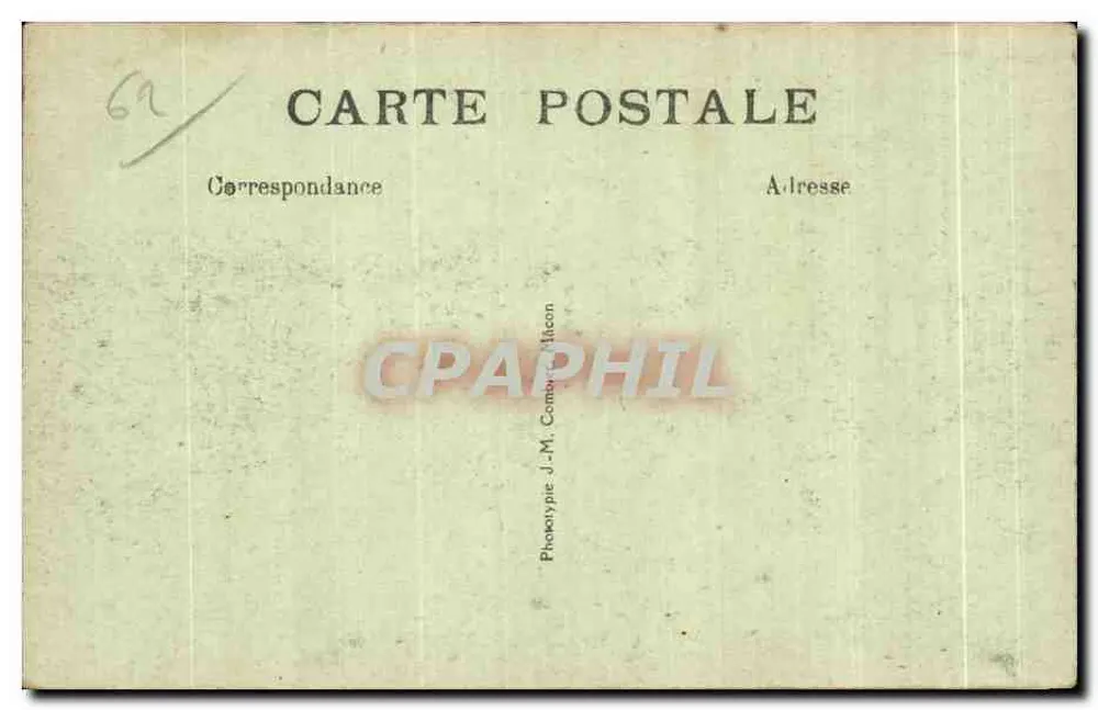 Ruinen von LENS — Rue de Douai — Phototypie J.-M. Combier - Rückseite