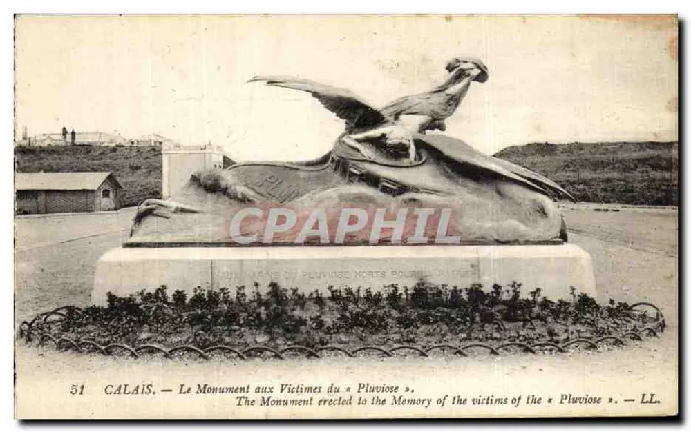 Calais — Denkmal für die Opfer des « Pluviose » — LL, n°51 - Vorderseite