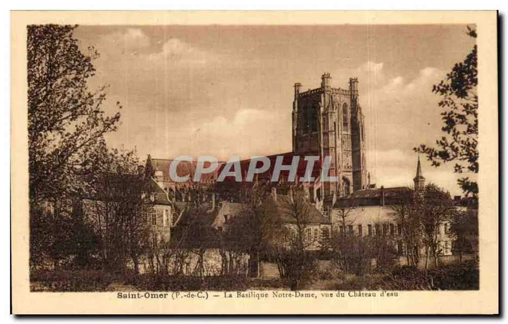 Saint-Omer (P.-de-C.) — Basilique Notre-Dame, Ansicht vom Wasserwerk - Vorderseite