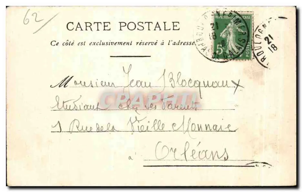 Boulogne-sur-Mer — Abfahrt zur Heringfischerei — Cuvilier, phot. Boulogne-s.-Mer. - Rückseite