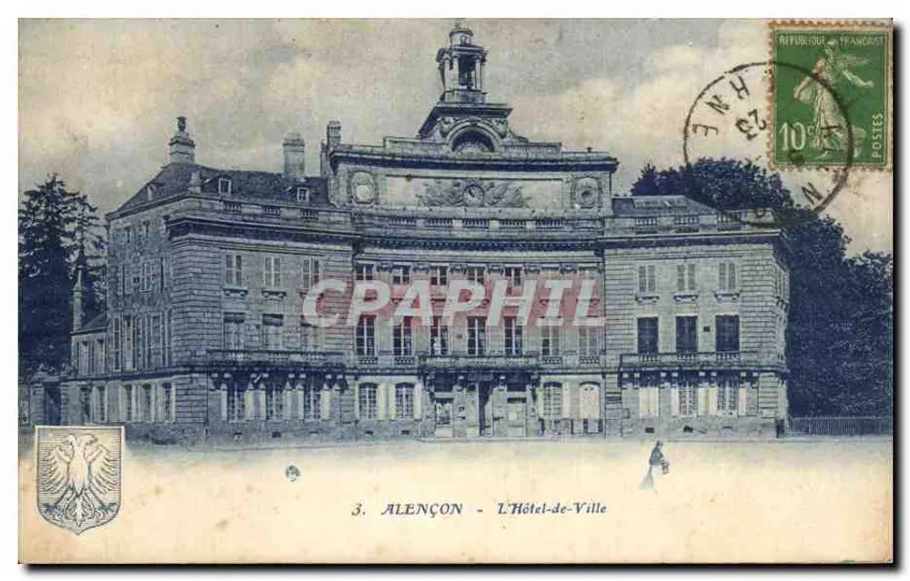Alençon - O Hotel de Ville — editor G. Artaud, n°3 - Frente