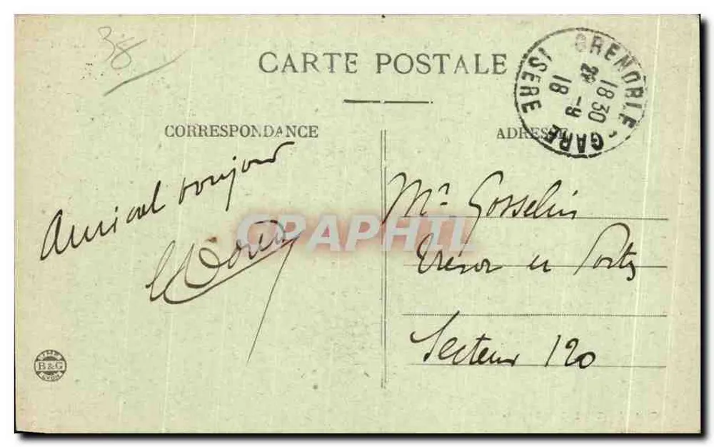 Grenoble — Alte St.-Laurent-Tür und St.-Laurent-Kirche — Verlag Tresoret, Nr. 798 - Rückseite