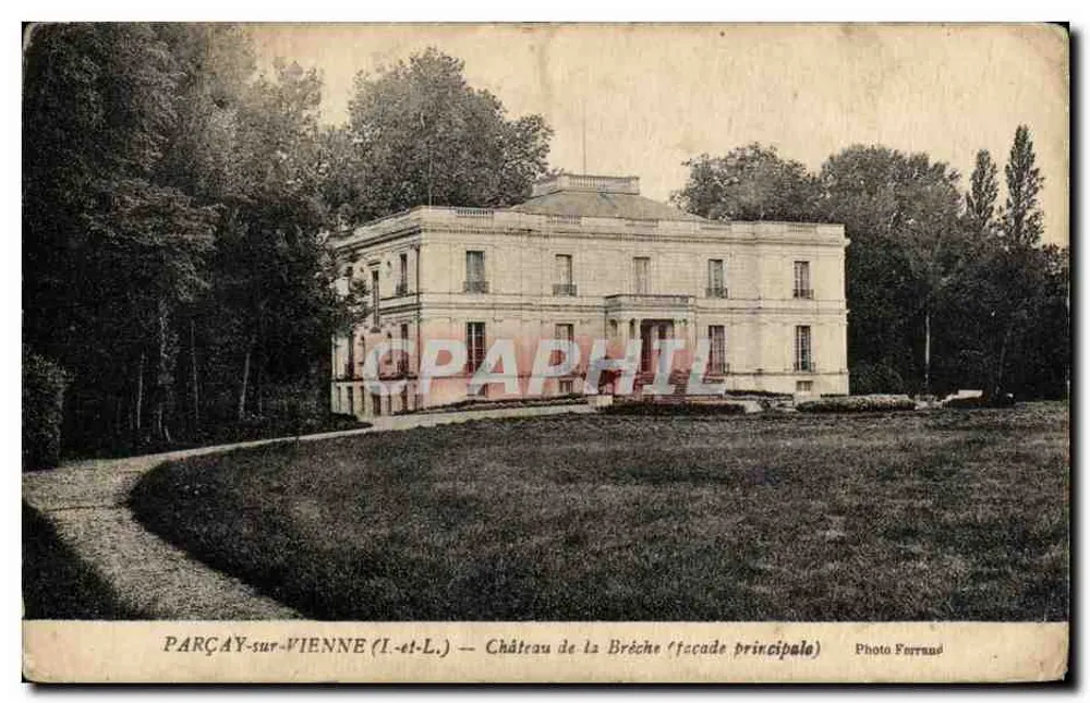 PARCAY-sur-VIENNE (I.-et-L.) — Château de la Brèche (façade principale) — Photo Ferrand - Vorderseite
