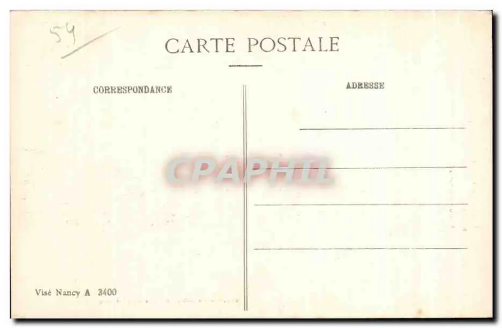 Pont-à-Mousson — Haus während des Krieges 1914-1915 bombardiert — Visé Nancy A 3400 - Rückseite