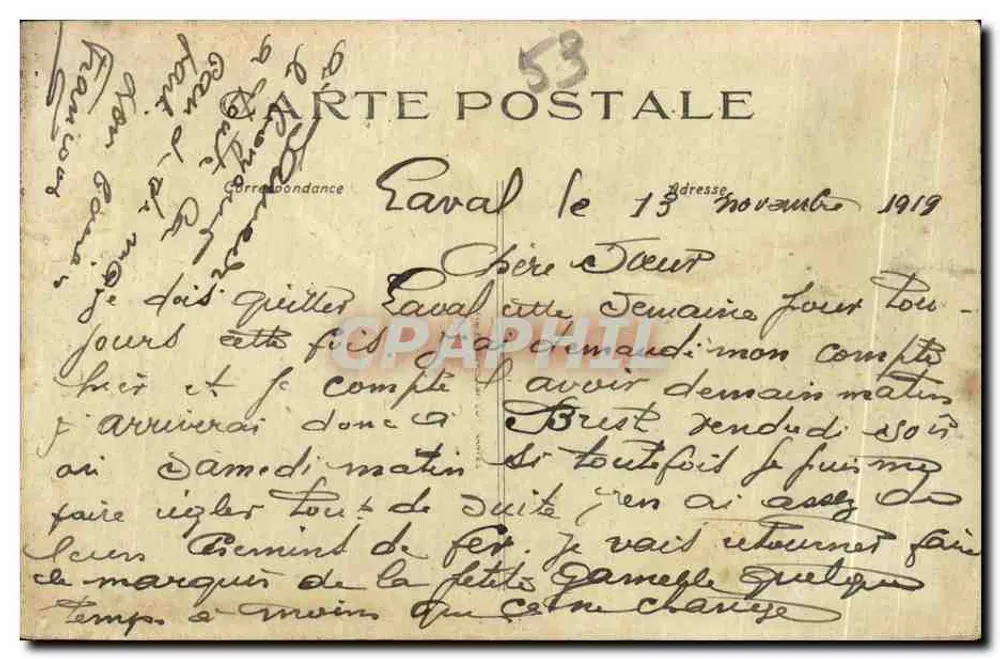 Vue du canal de La Vallée — pont et bâtiments — éditeur '64' et n° de série 64 - Verso