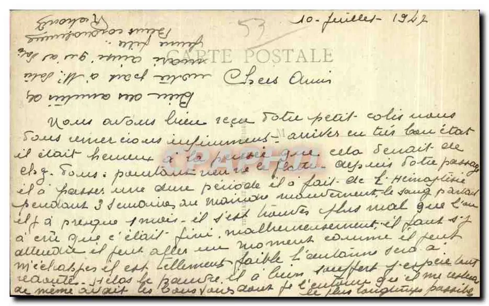 Aines-la-Juhel (Mayenne) — Gedenkstein für die Toten des Großen Krieges — anonymer Verleger, Nr. 53 - Rückseite