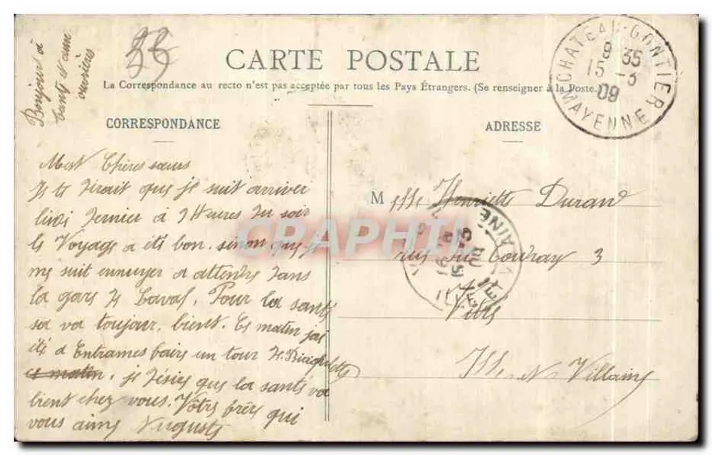 Château-Gontier — Waldweg am Ende der Welt — Sammlung Drouard - Rückseite