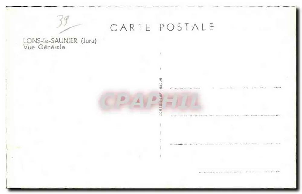 Lons-le-Saunier — Vista Geral — Editor Cim - Verso