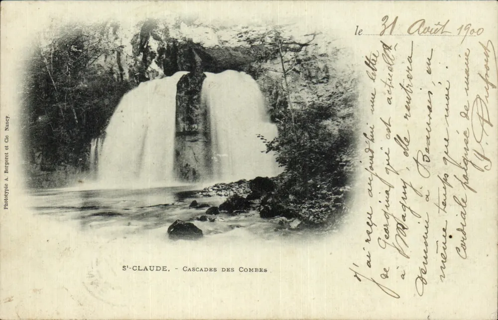 S'-CLAUDE - Cachoeiras dos Combés — Fototipia A. Bergner et Cie, Nancy - Frente