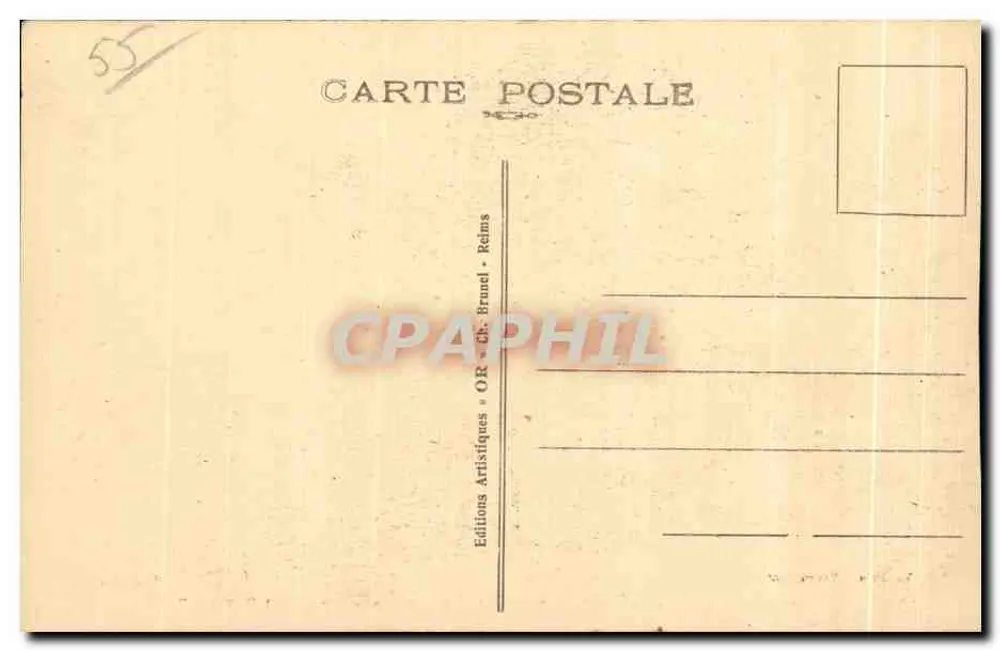 Clermont-en-Argonne — Hotel des Voyageurs an der 'Belle Vue' — Verlag: Ch. Bruneel - Rückseite