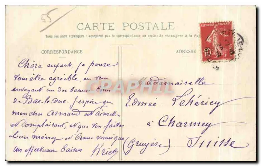 Bar-le-Duc - Most Notre-Dame — Imprimeries Réunies, Nancy, n°3 - Rewers