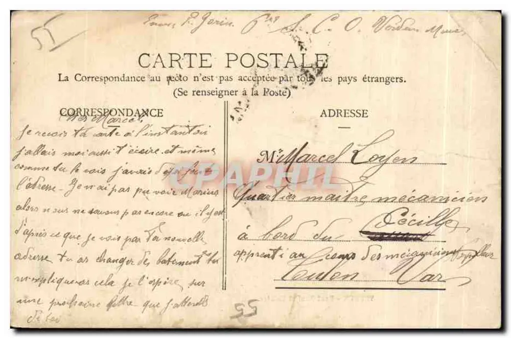 Verdun — Pont Neuf et Théâtre — éditeur impr. sur la carte - Verso