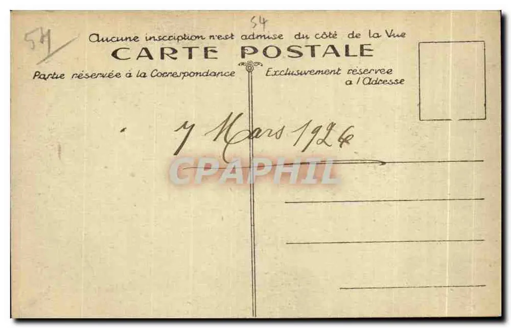 NANCY — Place Saint-Jean — Temple Protestante — Phototypie A. Humblot et Cie - Verso