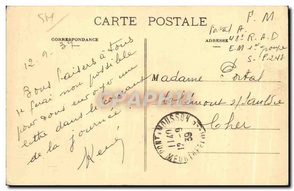 Pont-a-Mousson — O Ponte — Edição P. Domis, n°75 - Verso