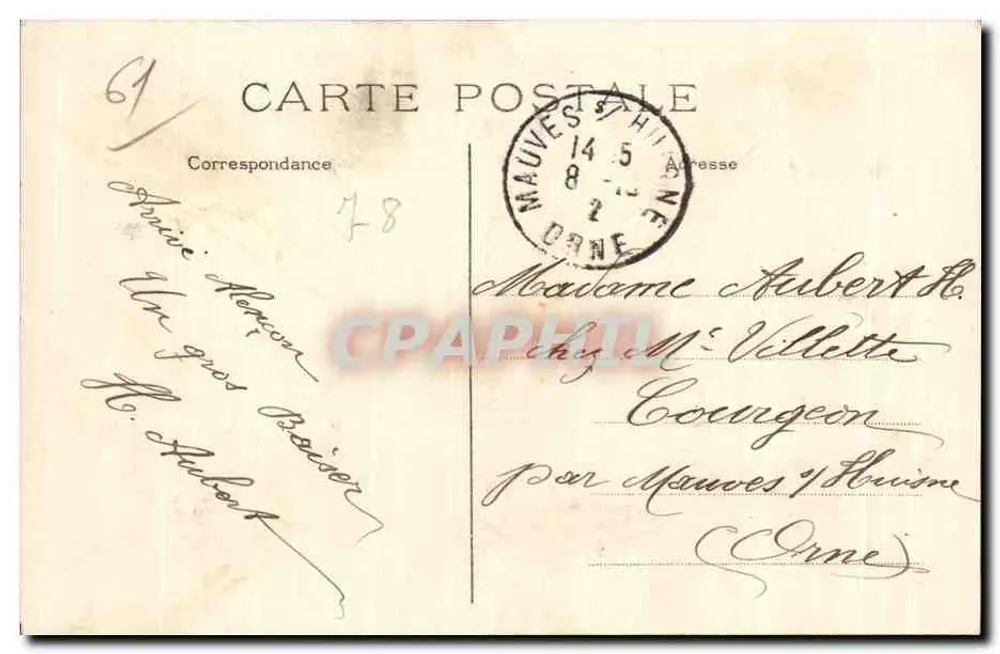 Alençon (Orne) — Der Promenadenkiosk — A. Maillaut fils, Verlag Alençon, Nr. 12 - Rückseite