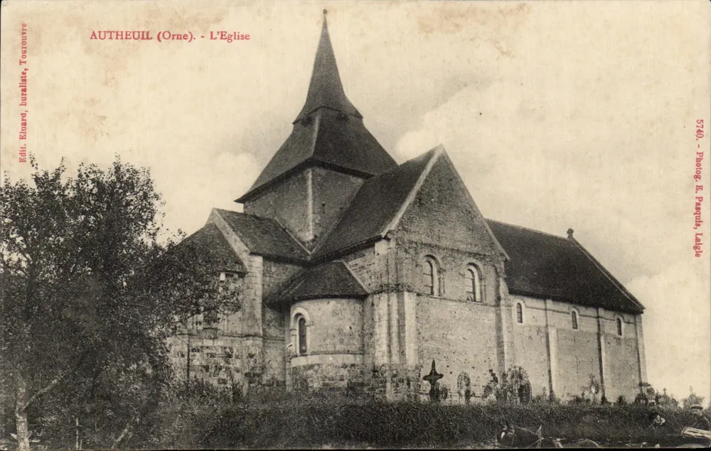 Autheuil (Orne) - De Kerk — Uitgever Ehuard, Tournours, n° 5740 - Voorkant