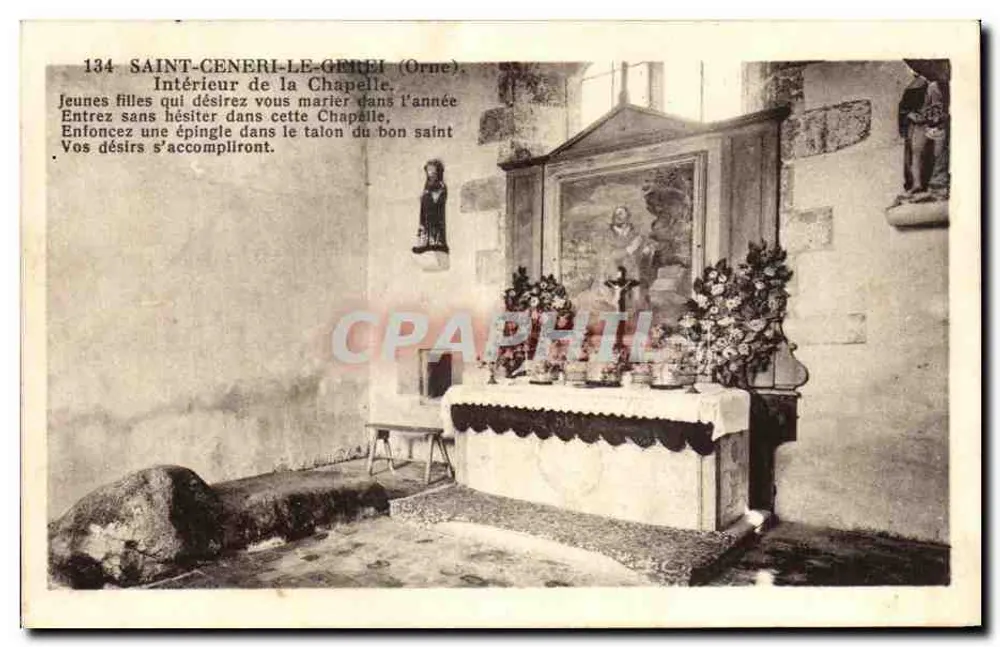 Saint-Géneri-le-Gérei (Orne) — Innenraum der Kapelle — Verlag M. Toulain, Alençon - Vorderseite