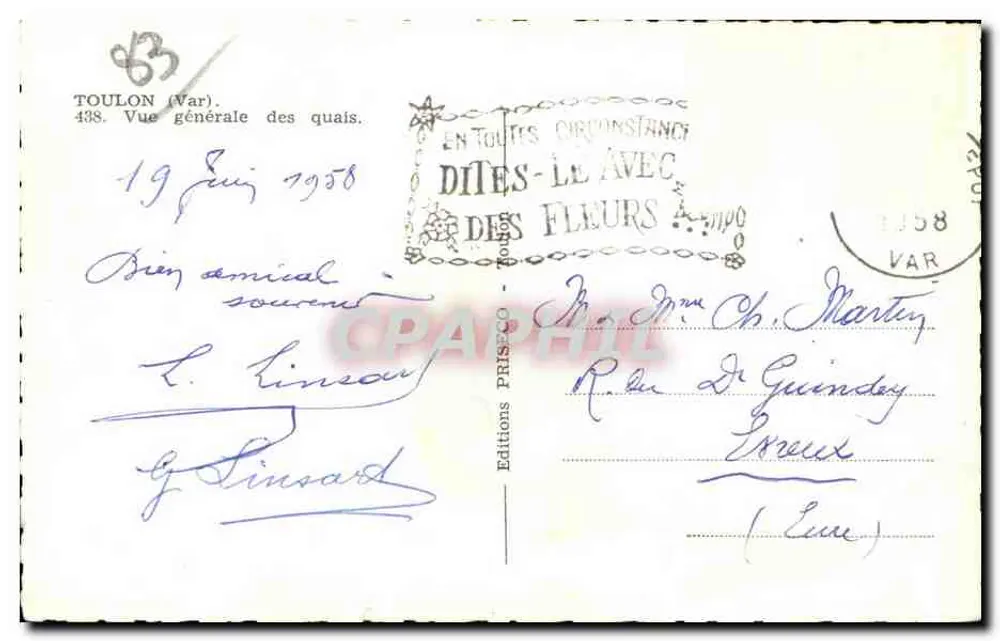 Toulon — Vue générale des quais — Éditions PRISPO - Verso
