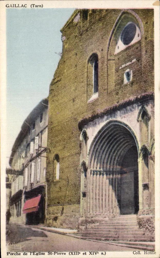 Gaillac (Tarn) — Portal der Kirche Saint-Pierre (13. und 14. Jahrhundert) — Coll. Henne - Vorderseite