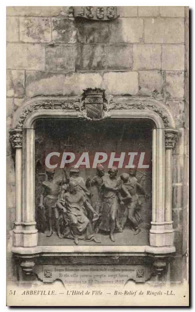 Abbeville — Das Rathaus — Basrelief von Ringois - LL. - Vorderseite